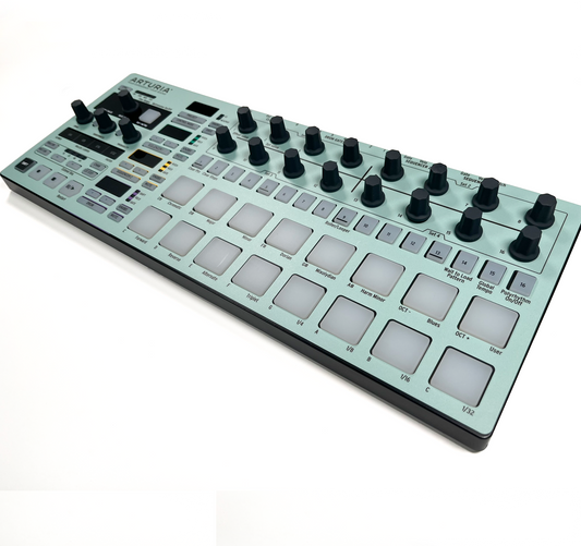 Re-skinned BeatStep Pro with mint coloured overlay